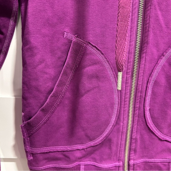 Lululemon purple zip up hoodie jacket. Size 2. - Picture 5 of 8
